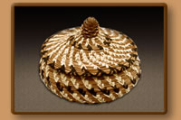 Basket with Pine Cone Lid