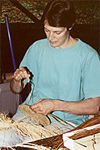 Lory beginning a basket.
