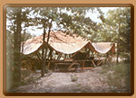 Yurt under construction.