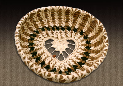 Pine Needle Heart Basket