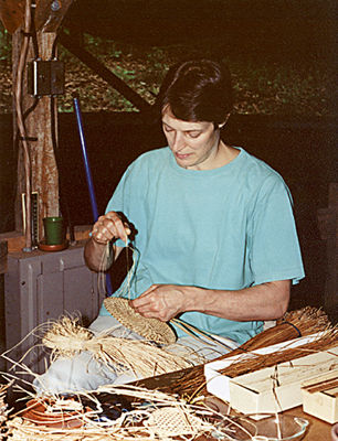 Lory beginning a basket.